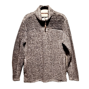 Men's Grizzly Sherpa Pullover 1/4 Zipup Warm Jacket Large‎